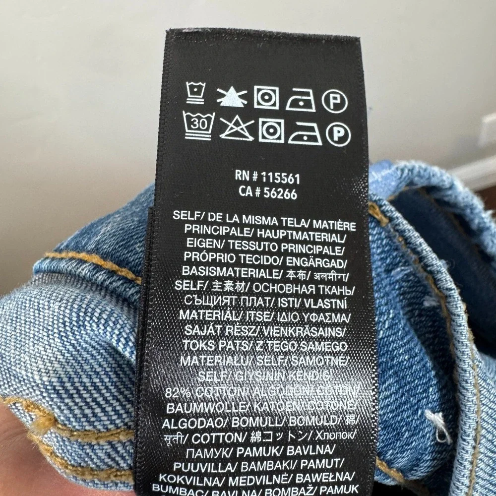 7 For All Mankind Jeans Ultra High Rise Dojo Raw Casual Festival‎ Boho Blue 30